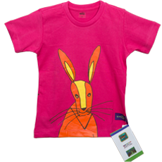 CAMISETA INFANTIL ROSA COELHO