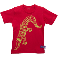 CAMISETA INFANTIL VERMELHA JACARÉ | BICHOS LÚDICOS